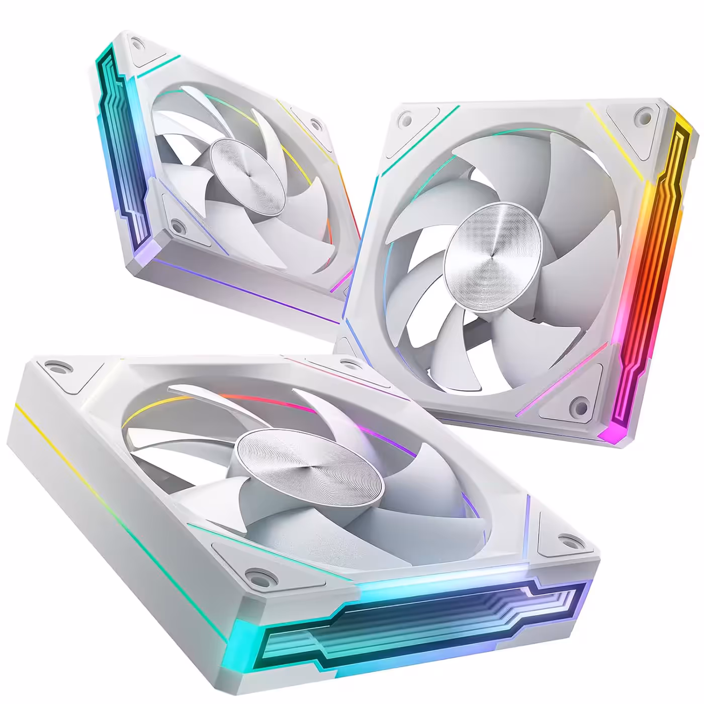 AsiaHorse Amici Pro 120mm ARGB Case Fans White 3-Pack - Amici Pro: The Ring Does the Talking
