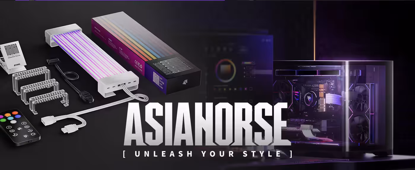 AsiaHorse Aurora Learn ARGB PSU cover 24-pin white - Aurora Learn: Light Where Cables Were