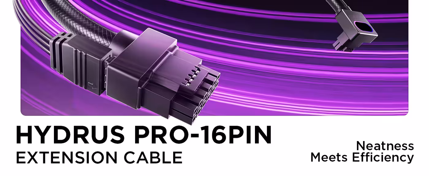 AsiaHorse Hydrus ARGB 16-Pin Modular PSU Cable Black (Type A) - Hydrus Pro 16-Pin: One Modular Run