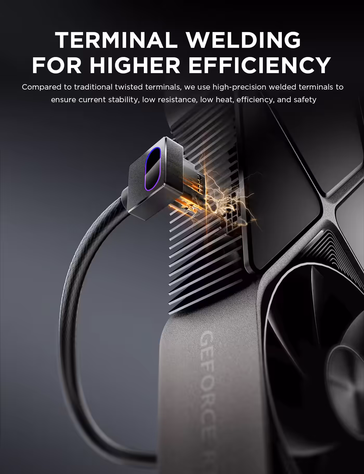 AsiaHorse Hydrus ARGB 16-Pin Modular PSU Cable Black (Type A) - Terminal Welding, Higher Efficiency