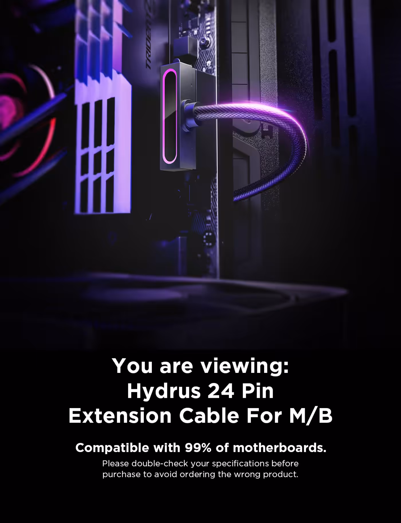 AsiaHorse Hydrus ARGB 24-pin extension cable black - Fits What You Have