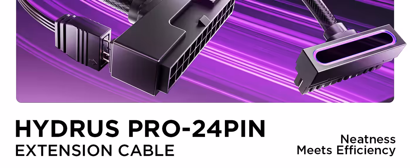 AsiaHorse Hydrus ARGB 24-pin extension cable black - Hydrus Pro: One Cable, No Clutter