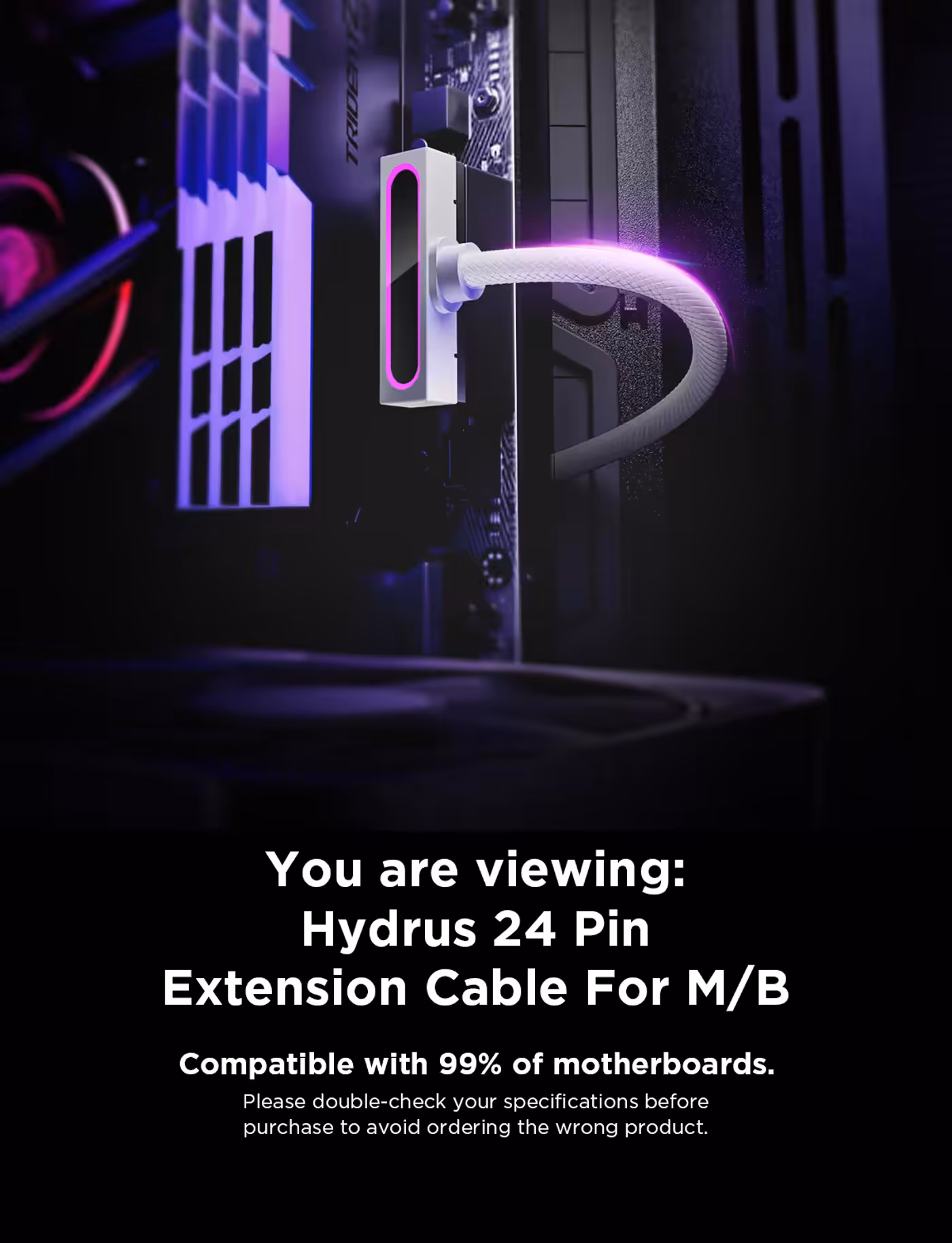 AsiaHorse Hydrus ARGB 24-pin extension cable white - Fits What You Have