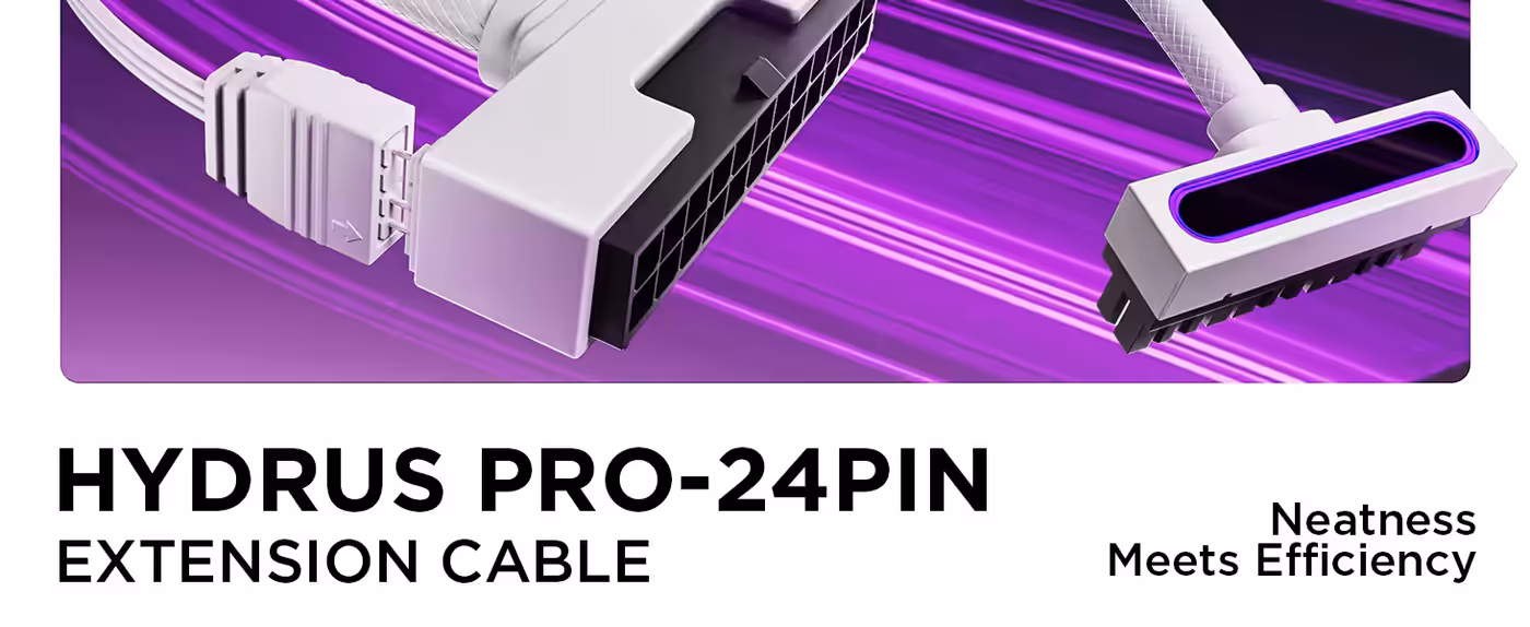 AsiaHorse Hydrus ARGB 24-pin extension cable white - Hydrus Pro: One Cable, No Clutter