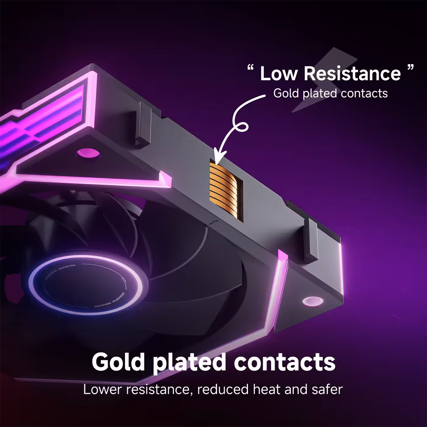 AsiaHorse Nyota Ultra 120mm ARGB Reverse Case Fans Black 3-Pack - Gold-Plated Contacts