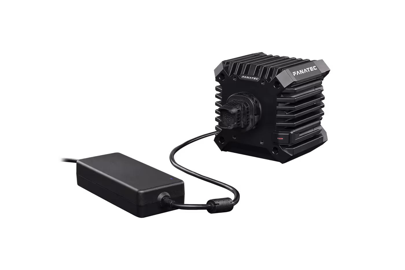 CSL DD wheel base connected to the included Boost Kit 180 power supply