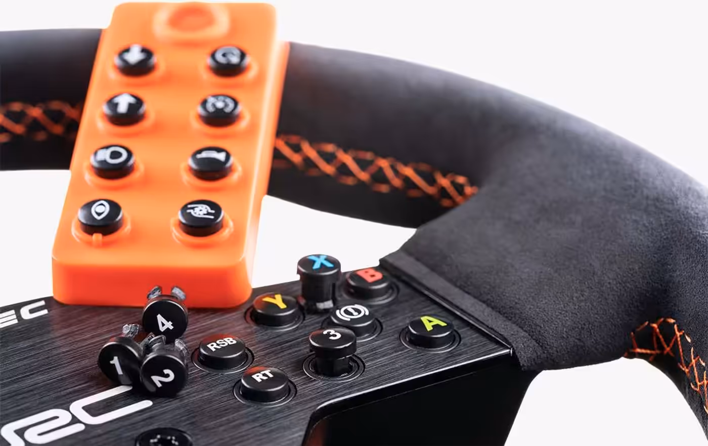 Xbox button layout on the WRC wheel