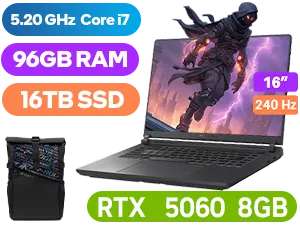 ASUS ROG Strix G16 G615JMR Core i7 RTX 5060 Gaming Laptop with 96GB RAM & 16TB SSD