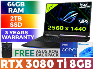 ASUS ROG Strix SCAR 17 SE Core i9 RTX 3080 Ti Gaming Laptop With