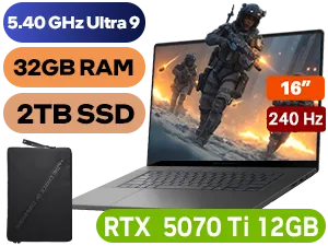 ASUS ROG Zephyrus G16 Core Ultra 9 RTX 5070 Ti Gaming Laptop