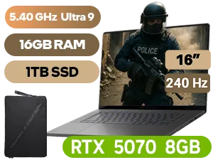 ASUS ROG Zephyrus G16 Intel® Core™ Ultra 9 RTX 5070 Gaming Laptop 