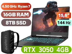 ASUS TUF Gaming A15 FA506NCR Ryzen 7 RTX 3050 Gaming Laptop With 8TB SSD