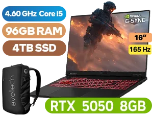ASUS TUF Gaming F16 FX608JH Intel® Core™ i5 RTX 5050 Gaming Laptop with 96GB RAM & 4TB SSD