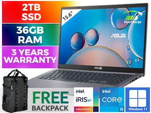 ASUS X515EA 11th Gen Core i5 Laptop With 36GB RAM & 2TB SSD | Evetech