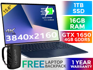 Asus ZenBook 15 UX534FTC i7 4K Ultrabook | Evetech