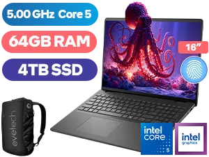 Dell 16 DC16250 Intel® Core™ 5 Laptop with 64GB RAM and 4TB SSD