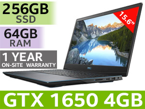 Dell Inspiron G3 15-3590 GTX 1650 Gaming Laptop With 64GB RAM