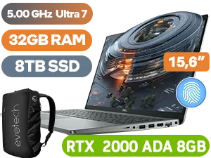 DELL Precision 3591 Intel Core Ultra 7 RTX 2000 Workstation Laptop With 8TB SSD