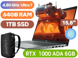 DELL Precision 3591 Intel Core Ultra 7 RTX 1000 Workstation Laptop With 64GB RAM