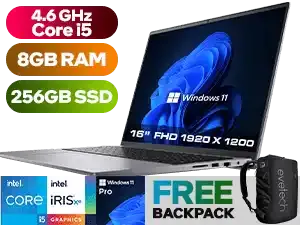 Dell Vostro 16 5630 13th Gen Intel Core i5-1340P up to 4.6GHz Processor, 12MB Cache, 12x Cores, 16x Threads / 8GB LPDDR5 RAM / 256GB Ultra-Fast NVME SSD / 16" FHD+ 1920x1200 Anti-glare Wide-view Display / Integrated Intel Iris Xe Graphics / No DVD Writer Included / Intel Wi-Fi 6E Wireless LAN / Bluetooth / FHD Web Camera / <span style="font-size: 20px; color: #00BFFF; font-weight: bold;">Windows 11 Professional (64bit)</span> / SD Card Reader / 2x USB 3.2 Type-A / 1x USB 3.2 Type-C / 1x HDMI 1.4 / 1x RJ45 Ethernet port / 1x Audio and Headphone Combo Jack / Full Size White Backlit Keyboard / Dell Vostro 16 5630 13th Gen Core i5 Laptop Deal