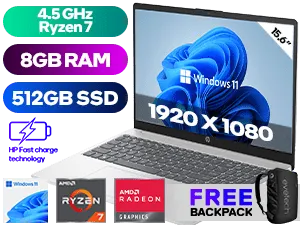 HP 15-fc0001ni Ryzen 7 Laptop