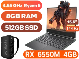 HP Victus Ryzen 5 RX 6550M Gaming Laptop A73T9EA