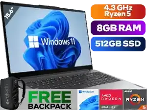 Lenovo IdeaPad 1 15AMN7 AMD Ryzen 5 7520U up to 4.3GHz Processor with AMD Max Boost Clock Technology, 6MB Cache, 4x Cores, 8x Threads / 8GB LPDDR5 RAM / 512GB Ultra-Fast NVME SSD / 15.6" FHD 1920 x 1080 Anti-Glare Display / Integrated AMD Radeon 610M Graphics / No DVD Drive Included / Windows 11 Home (64bit) / HD 720p with Privacy Shutter Microphone / Bluetooth 5.1 / Wi-Fi 6 802.11ax Wireless LAN / 2x 1.5W Speaker With Dolby Audio / Headphone Audio & Microphone Combo Jack / 2x USB Type-A / 1x USB Type-C / 1x HDMI / 1x SD Card Reader / Non-Backlit Keyboard / Lenovo  IdeaPad 1 15AMN7 Ryzen 5 Laptop Deal