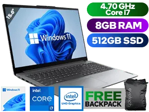 Lenovo IdeaPad 1 15IAU7 Intel Core i7 Laptop 82QD00B9FU