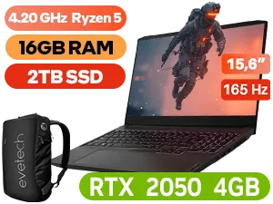 Lenovo IdeaPad Gaming 3 15ACH6 Ryzen 5 RTX 2050 Laptop With 16GB RAM & 2TB SSD