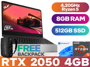 Lenovo IdeaPad Gaming 3 15ACH6 Ryzen 5 RTX 2050 Laptop