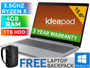 Lenovo Ideapad L340 AMD Ryzen 3 Laptop | Evetech