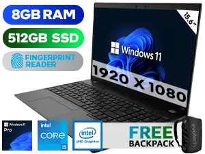 Lenovo ThinkPad L15 Gen 4 21H30049ZA 13th Gen Intel Core i5-1335U up to 4.60GHz Processor, 12MB Cache, 10x Cores, 12x Threads / 8GB DDR4 RAM / 512GB Ultra-Fast NVME SSD / 15.6" FHD 1920x1080 Anti-Glare IPS-level Display / Integrated Intel UHD Graphics / <span style="font-size: 20px; color: #00BFFF; font-weight: bold;">Windows 11 Professional (64bit)</span> / FHD 1080p Webcam / Intel Dual Band AX201 Wi-Fi 6 Wireless LAN / Bluetooth 5.1 / 2x 2W Speaker With Dolby Audio / 2x USB Type-A / 2x USB Type-C (Thunderbolt™ 4 & DisplayPort™ 1.4) / 1x HDMI / 1x Ethernet (RJ-45) / Headphone Audio & Microphone Combo Jack / 1x microSD Card Reader / 1x SIM Card Slot / Fingerprint Reader / White-backlit Keyboard / Lenovo ThinkPad L15 Gen 4 Core i5 Laptop