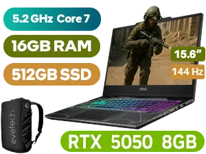 MSI Cyborg 15 B2RWEKG Intel® Core™ 7 RTX 5050 Gaming Laptop