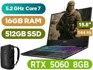 MSI Cyborg 15 B2RWFKG Intel® Core™ 7 RTX 5060 Gaming Laptop