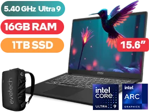 MSI Modern 15 H AI C2HMG Core Ultra 9 Professional Laptop