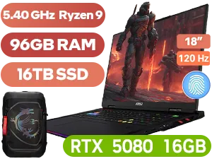 MSI Raider A18 96GB/16TB Ryzen 9