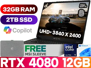 MSI STEALTH 18 Mercedes AMG Intel Core Ultra 9 Laptop