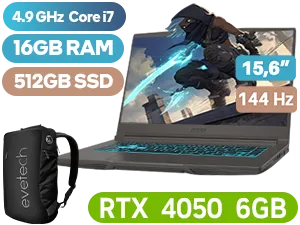 MSI THIN 15 B13VE Intel® Core™ i7 RTX 4050 Laptop