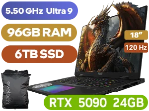 MSI Titan 18 HX A2XWJG Dragon Edition Ultra 9 RTX 5090 Gaming Laptop