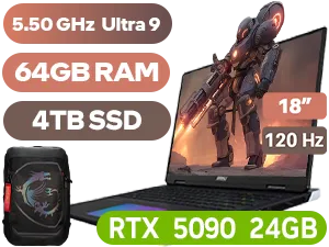 MSI Titan 18 HX AI A2XWJG Intel Core Ultra 9 RTX 5090 Gaming Laptop