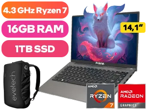 Proline Thinline V14 Ryzen 7 Laptop with 1TB SSD