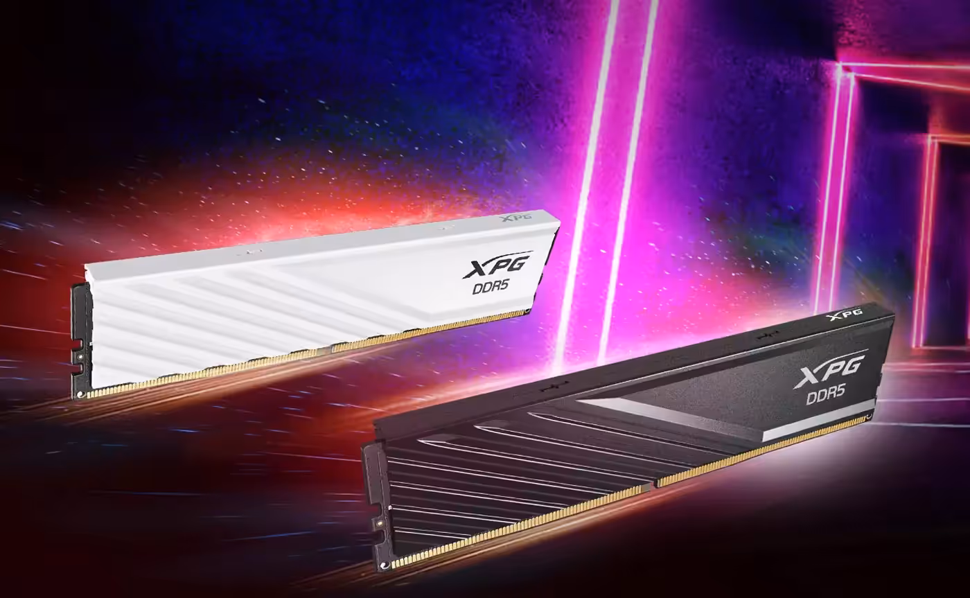 XPG LANCER BLADE DDR5 memory module showcasing sleek and compact design