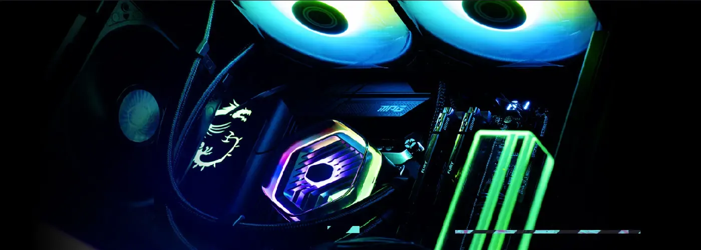 Cooler Master MasterLiquid 240 Atmos ARGB liquid CPU cooler with radiator and fans