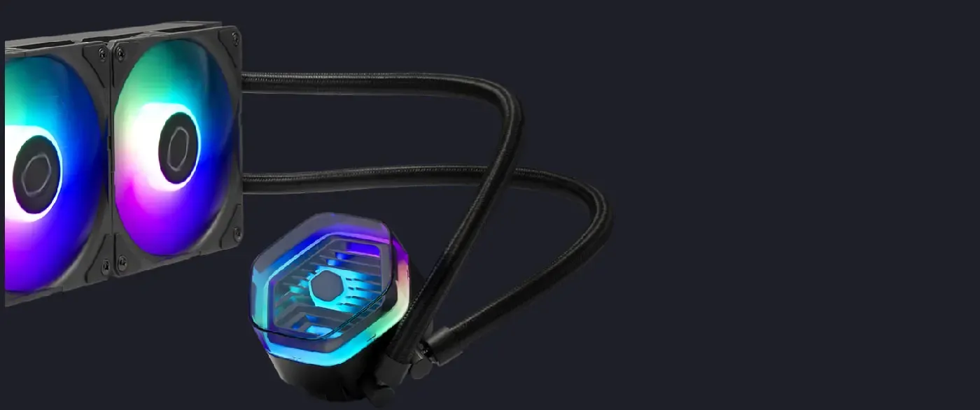 Customisable pump top cover and ARGB Gen 2 lighting on the MasterLiquid 240 Atmos