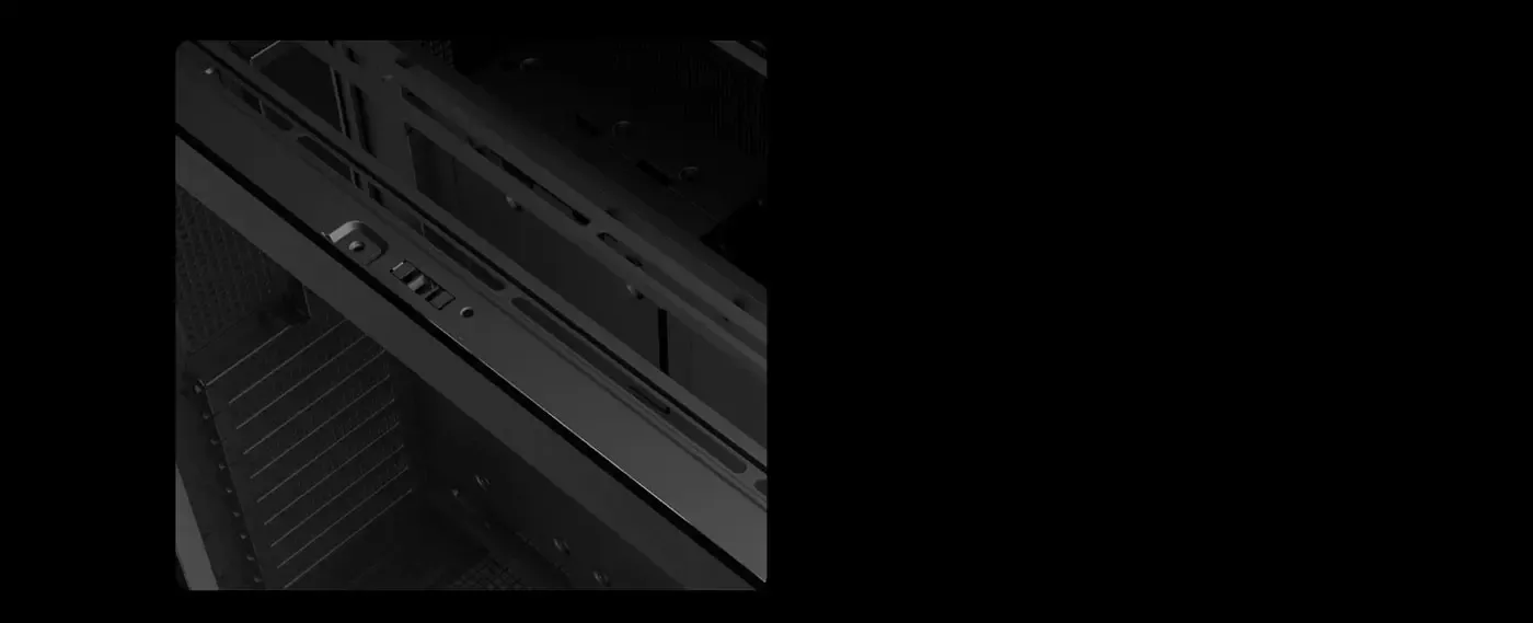 Swing-out GPU support arm and rear cable routing space inside the CH780