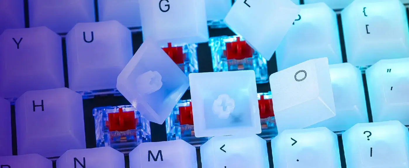 Crisp legends on GLORIOUS Polychroma Keycaps