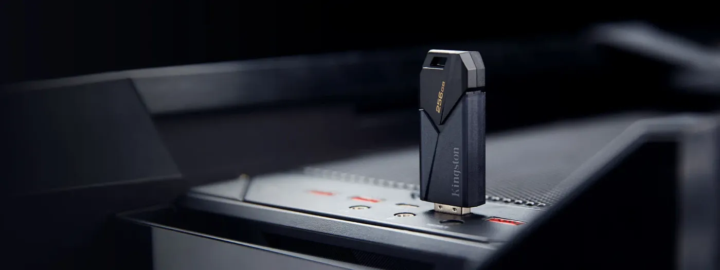 Kingston DataTraveler Exodia Onyx 256GB flash drive in matte black casing