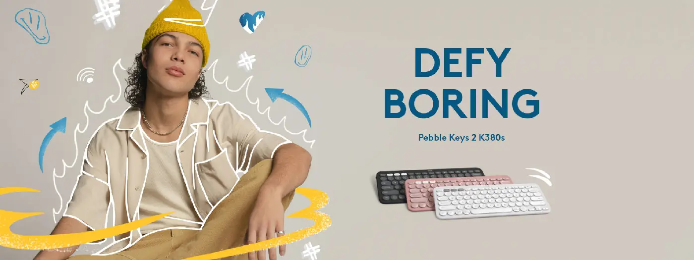 Logitech Pebble Keys 2 K380s Wireless Keyboard in Tonal Rose