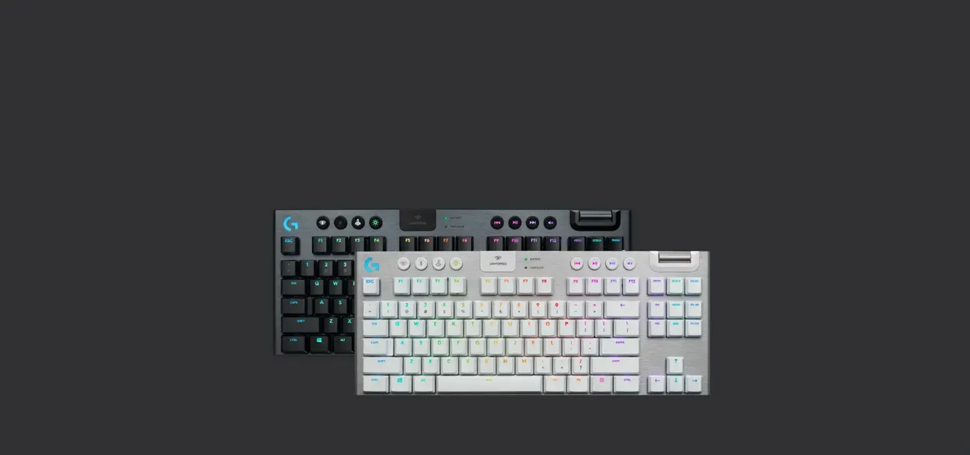 Side profile of the G915 TKL showing how thin the keyboard body is
