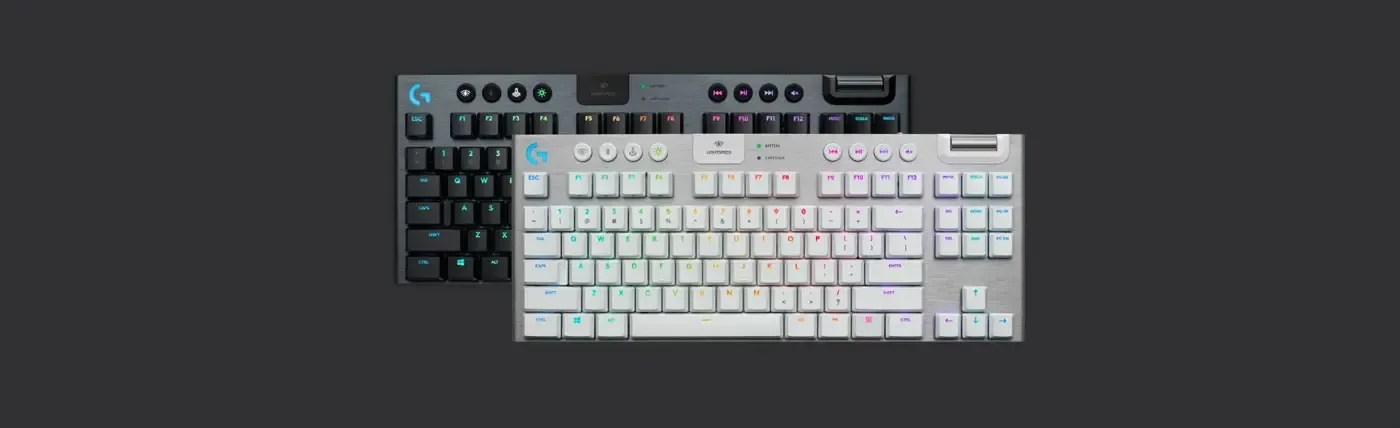 Logitech G915 TKL wireless mechanical gaming keyboard in black